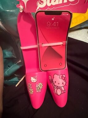 Hello Kitty Bright Pink Phone Stand Holder with Cute Graphics
